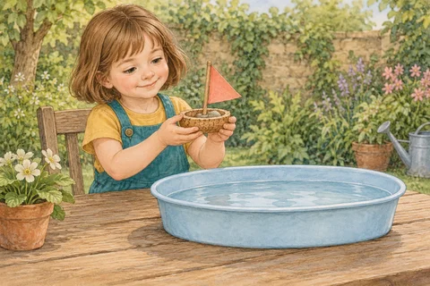 Illustration from Molly’s Little Boat on iReadSmart